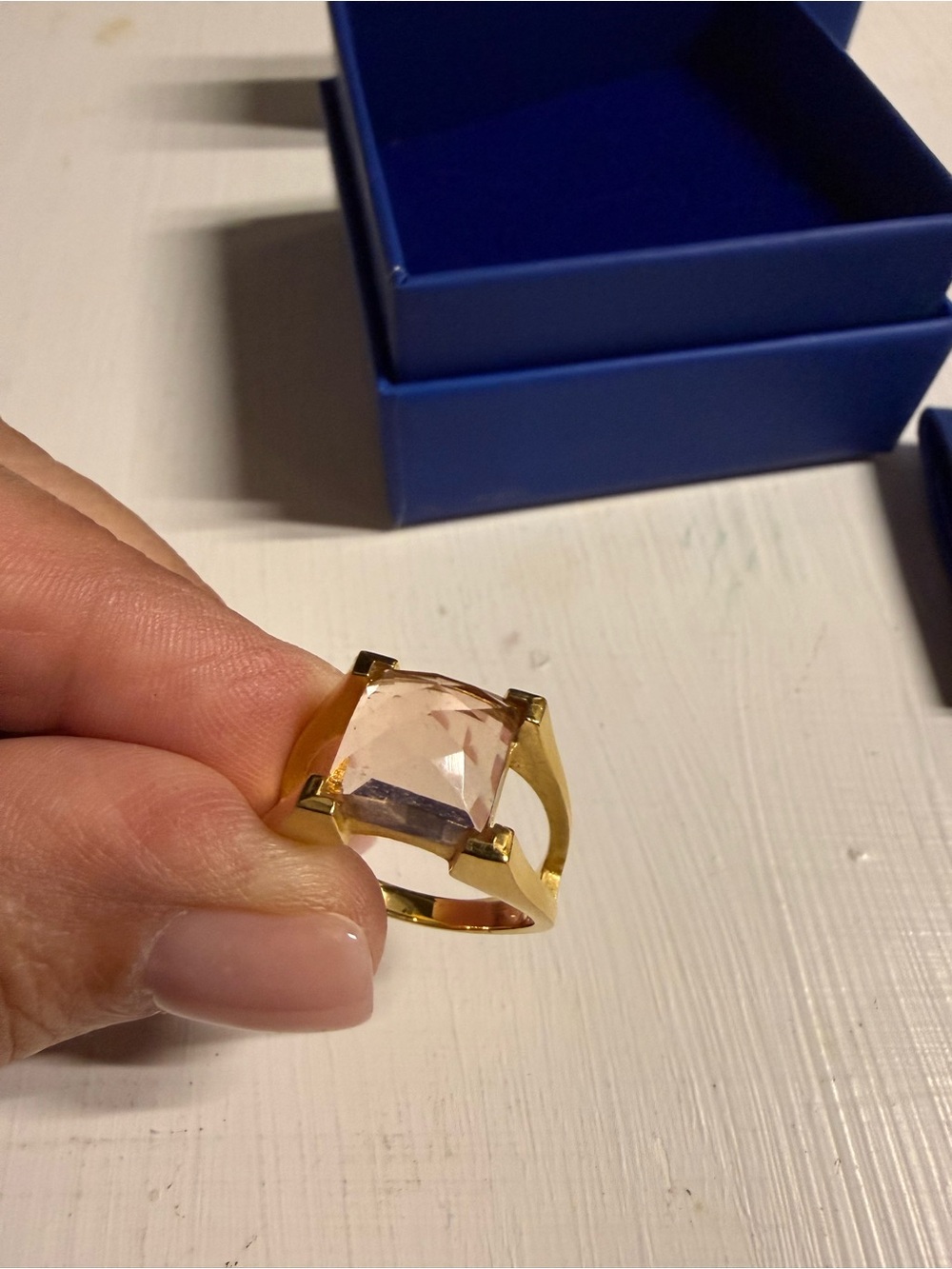 Dean Davidson Mini Plaza Ring. Morganite